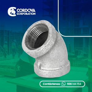 Codo 45° fierro galvanizado