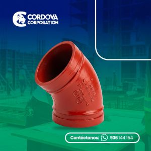 Codo 45° ranurado