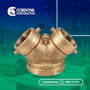 Siamesa para pared de bronce UL FM